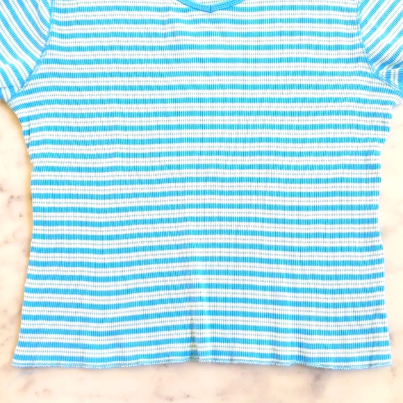 NWOT. Limited Too 100% Cotton Short Sleeve Tee with multi color stripes. - Picture 4 of 4